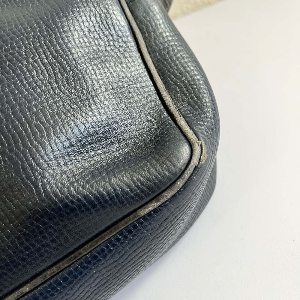 Navy blue Leather Crossbody Bag - Picture 7 of 15
